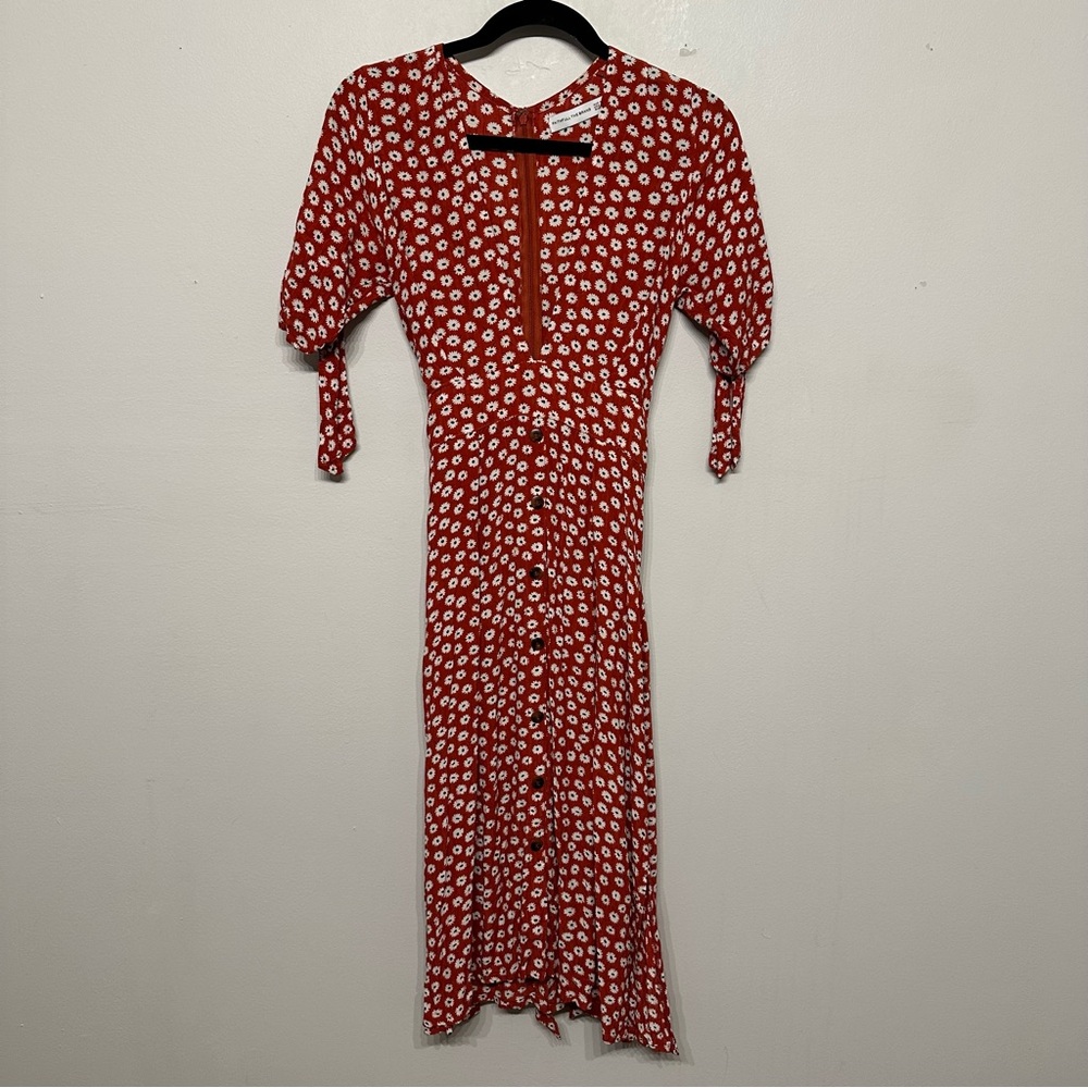 Faithfull the Brand Red Floral Midi Dress - Picture 6 of 11